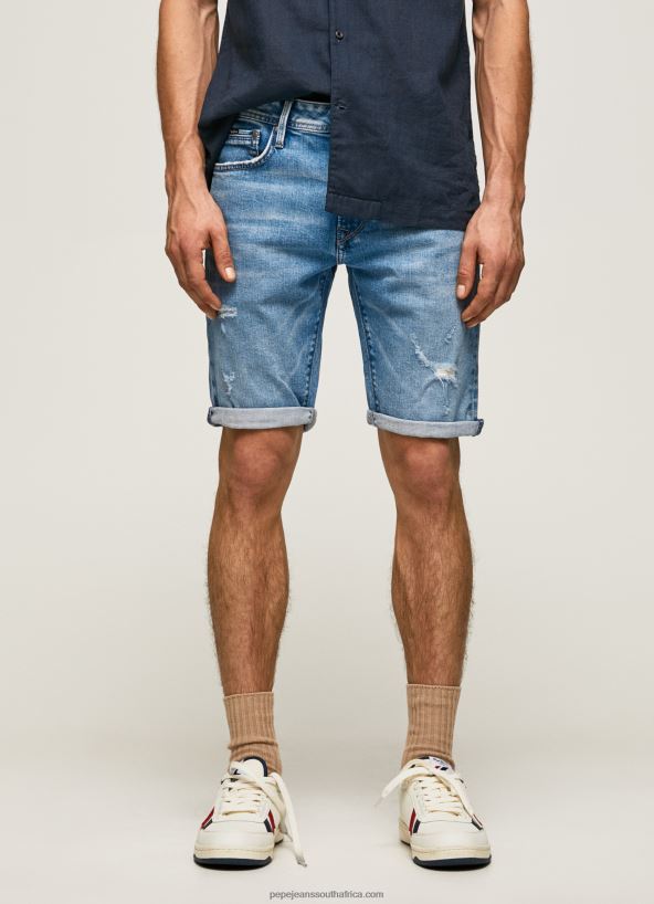 Denim Stanley Tapered Fit Denim Shorts Pepe Jeans L20F2F821 Men - Image 2