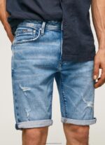 Denim Stanley Tapered Fit Denim Shorts Pepe Jeans L20F2F821 Men - Image 3