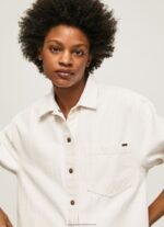 Denim Striped Print Denim Overshirt Pepe Jeans L20F2F353 Women - Image 3