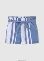 Denim Striped Print Denim Shorts Pepe Jeans L20F2F1508 Girl