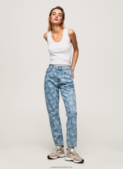 Denim Violet High Waisted Relaxed Fit Jeans Pepe Jeans L20F2F77 Women
