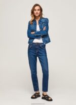Denim Violet Mom Carrot Fit High Waist Jeans Pepe Jeans L20F2F81 Women