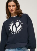 Dulwich Circular Logo Cotton Jumper Pepe Jeans L20F2F279 Women - Image 3