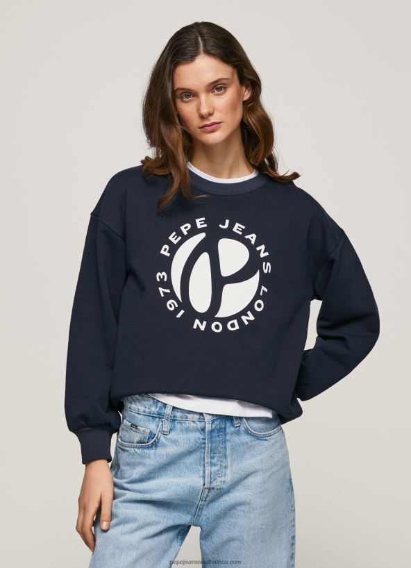 dulwich_circular_logo_cotton_jumper_pepe_jeans_l20f2f279_women.jpg Dulwich Circular Logo Cotton Jumper Pepe Jeans L20F2F279 Women - Image 1