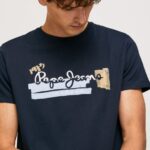 Dulwich Cotton T-Shirt With Brushes Logo Pepe Jeans L20F2F932 Men
