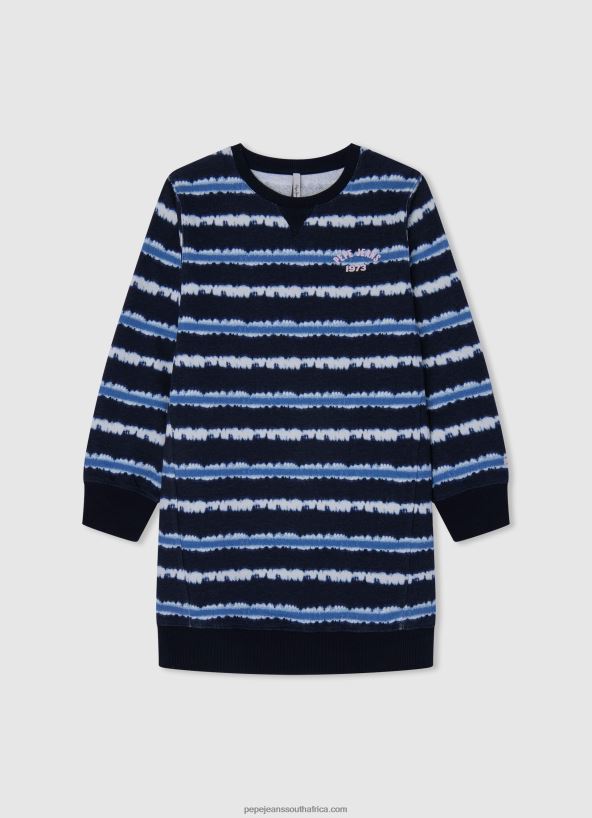 dulwich_degraded_stripes_mini_dress_pepe_jeans_l20f2f1391_girl.jpg Dulwich Degraded Stripes Mini Dress Pepe Jeans L20F2F1391 Girl - Image 1