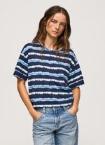 Dulwich Faded-Striped Cotton T-Shirt Pepe Jeans L20F2F413 Women - Image 3