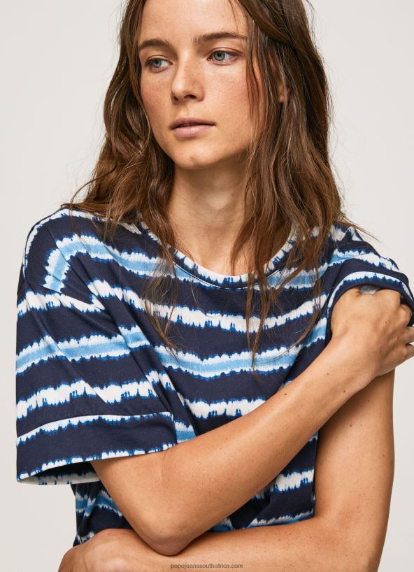 dulwich_faded_striped_cotton_t_shirt_pepe_jeans_l20f2f413_women.jpg Dulwich Faded-Striped Cotton T-Shirt Pepe Jeans L20F2F413 Women - Image 1