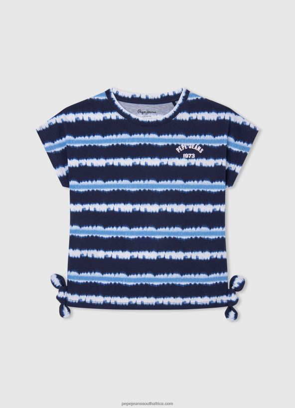 dulwich_faded_stripes_cotton_t_shirt_pepe_jeans_l20f2f1463_girl.jpg Dulwich Faded Stripes Cotton T-Shirt Pepe Jeans L20F2F1463 Girl - Image 1