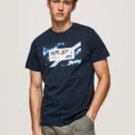 Dulwich Flag Print Cotton T-Shirt Pepe Jeans L20F2F956 Men