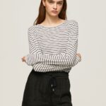 Dulwich Striped Long Sleeved T-Shirt Pepe Jeans L20F2F436 Women