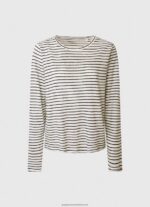 Dulwich Striped Long Sleeved T-Shirt Pepe Jeans L20F2F436 Women - Image 5