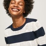 Dulwich Striped Print Cotton Jersey Pepe Jeans L20F2F255 Women