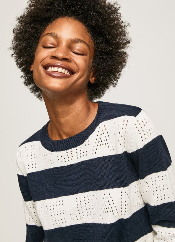 dulwich_striped_print_cotton_jersey_pepe_jeans_l20f2f255_women.jpg Dulwich Striped Print Cotton Jersey Pepe Jeans L20F2F255 Women - Image 1