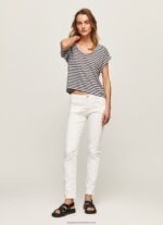 Dulwich Striped Print T-Shirt Pepe Jeans L20F2F458 Women - Image 2