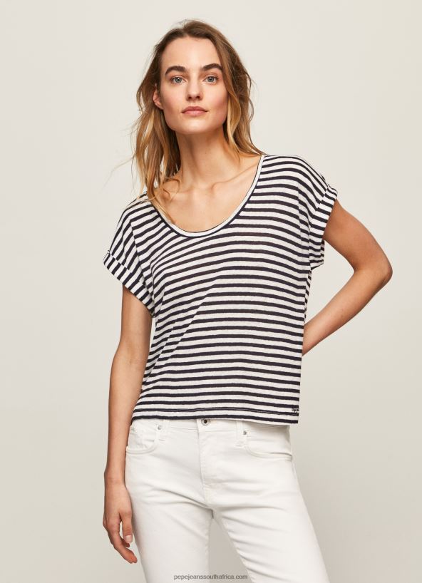 dulwich_striped_print_t_shirt_pepe_jeans_l20f2f458_women.jpg Dulwich Striped Print T-Shirt Pepe Jeans L20F2F458 Women - Image 1
