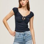 Dulwich Sweetheart Neckline T-Shirt Pepe Jeans L20F2F438 Women