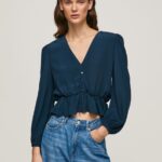 Dulwich V-Neck Cropped Fit Top Pepe Jeans L20F2F325 Women