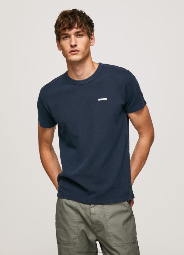 dulwich_waffle_knit_cotton_t_shirt_pepe_jeans_l20f2f959_men.jpg Dulwich Waffle Knit Cotton T-Shirt Pepe Jeans L20F2F959 Men - Image 1