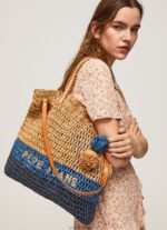Dulwich Woven Straw Tote Bag Pepe Jeans L20F2F745 Women