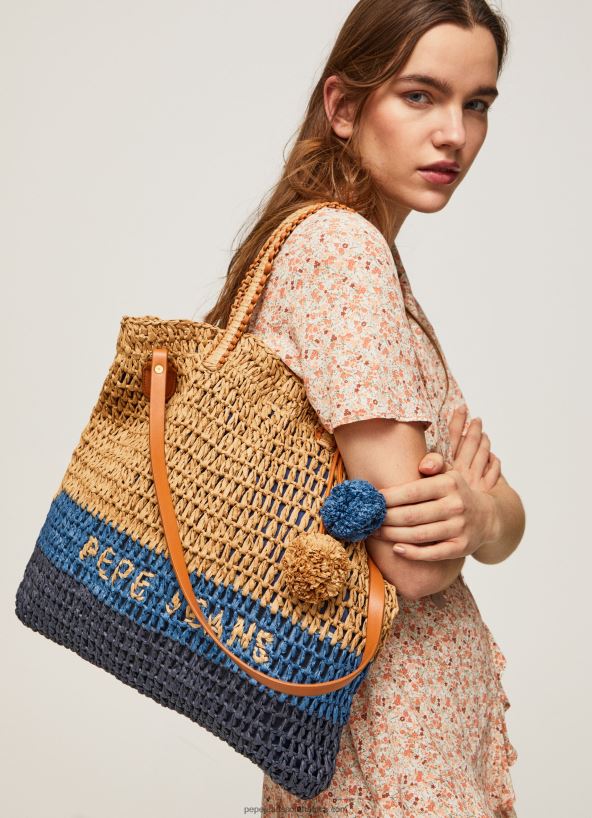 dulwich_woven_straw_tote_bag_pepe_jeans_l20f2f745_women.jpg Dulwich Woven Straw Tote Bag Pepe Jeans L20F2F745 Women - Image 1
