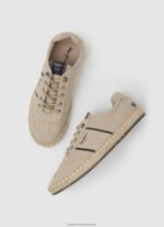 Ecru Tourist Vegas Linen Sneakers Pepe Jeans L20F2F1254 Men - Image 2