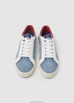 Factory Blue Kenton Denim Canvas Sneakers Pepe Jeans L20F2F627 Women - Image 2