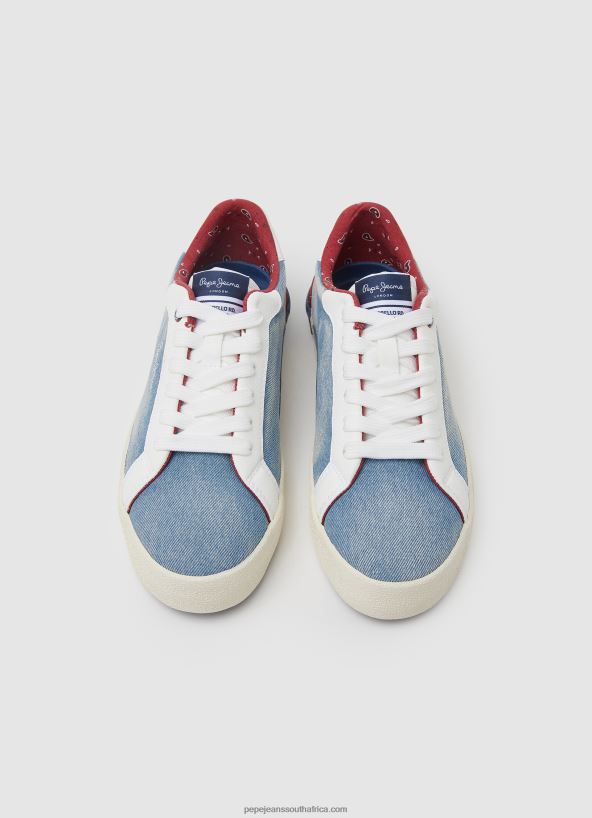 Factory Blue Kenton Denim Canvas Sneakers Pepe Jeans L20F2F627 Women - Image 2