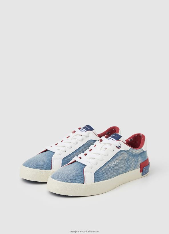 Factory Blue Kenton Denim Canvas Sneakers Pepe Jeans L20F2F627 Women - Image 3
