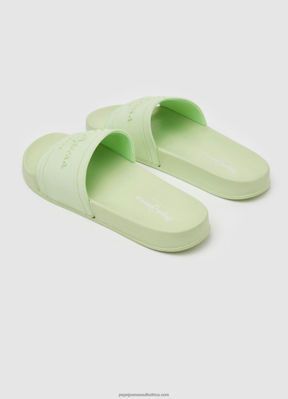 Fresh Green Slider Logo Beach Flip Flops Pepe Jeans L20F2F688 Women - Image 4