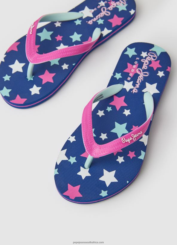 Fuchsia Dorset Stars Beach Flip Flops Pepe Jeans L20F2F1350 Girl - Image 3