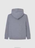 Grey Marl Adjustable Cotton Hoodie Pepe Jeans L20F2F1587 Boy - Image 2