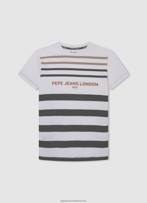 Grey Marl All-Over Print Cotton T-Shirt Pepe Jeans L20F2F1646 Boy - Image 3