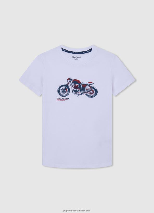 Grey Marl All-Over Print Cotton T-Shirt Pepe Jeans L20F2F1646 Boy - Image 4