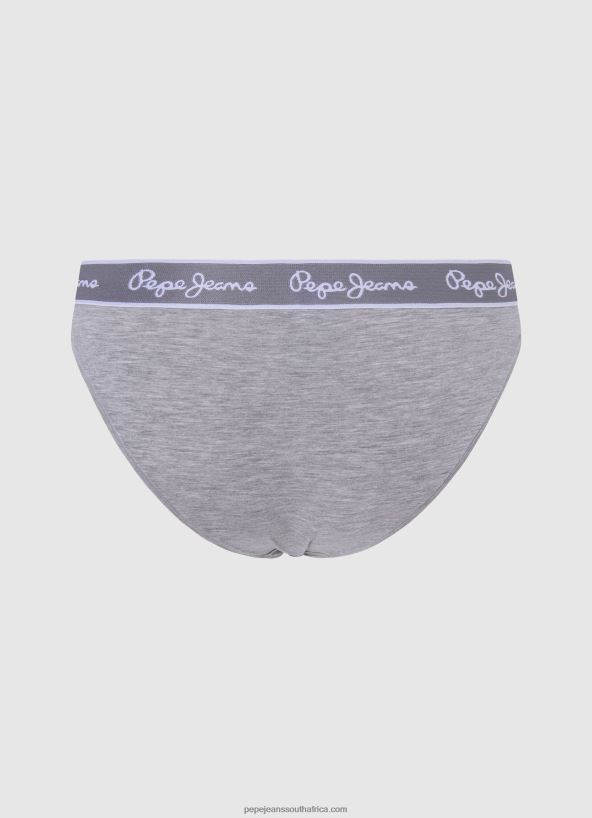 Grey Marl Classic Panty With Printed Logo Pepe Jeans L20F2F546 Women - Image 2