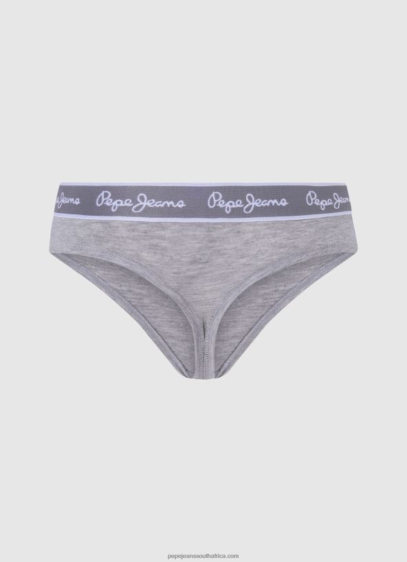 Grey Marl Classic Thong With Printed Logo Pepe Jeans L20F2F545 Women - Image 2