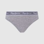 Grey Marl Classic Thong With Printed Logo Pepe Jeans L20F2F545 Women