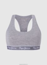 Grey Marl Classic Thong With Printed Logo Pepe Jeans L20F2F545 Women - Image 3