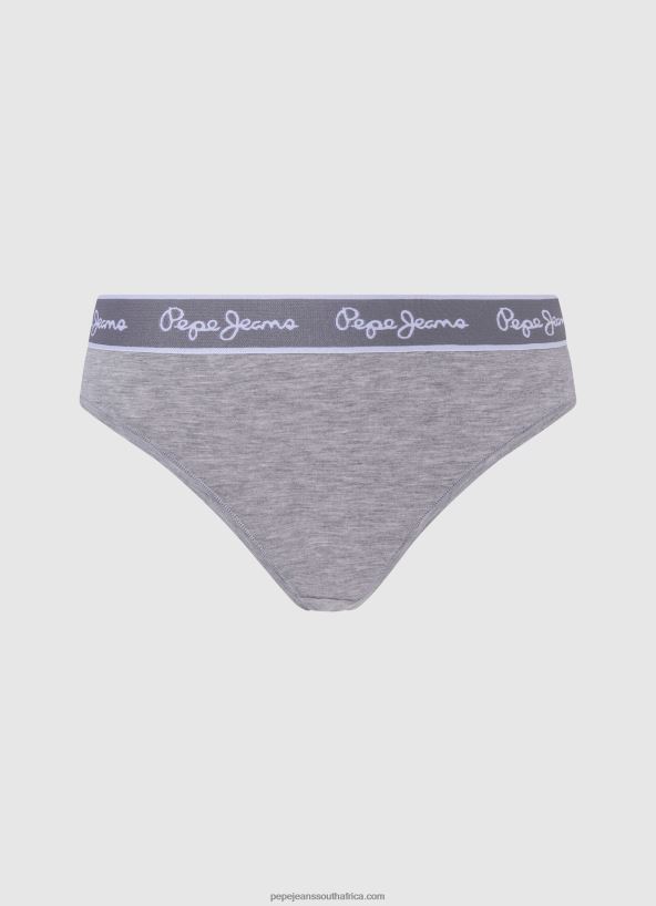 grey_marl_classic_thong_with_printed_logo_pepe_jeans_l20f2f545_women.jpg Grey Marl Classic Thong With Printed Logo Pepe Jeans L20F2F545 Women - Image 1