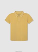 Grey Marl Embroidered Logo Pique Polo Shirt Pepe Jeans L20F2F1666 Boy - Image 3