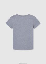 Grey Marl Flag And Logo T-Shirt Pepe Jeans L20F2F1635 Boy - Image 2