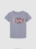 Grey Marl Flag And Logo T-Shirt Pepe Jeans L20F2F1635 Boy