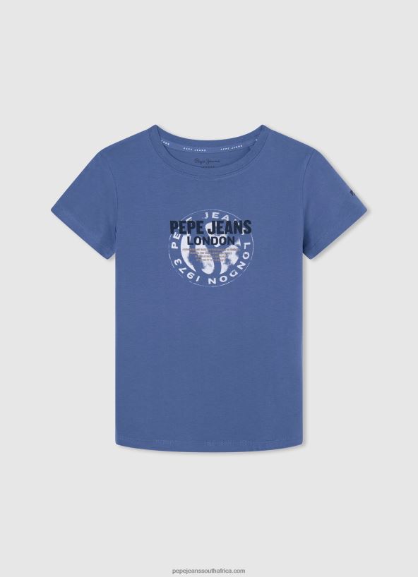 Grey Marl Flag And Logo T-Shirt Pepe Jeans L20F2F1635 Boy - Image 4
