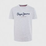 Grey Marl Logo Basic T-Shirt Pepe Jeans L20F2F1629 Boy