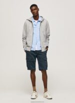 Grey Marl Logo Print Zipped Jumper Pepe Jeans L20F2F883 Men - Image 2