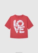 Grey Marl Love Print T-Shirt Pepe Jeans L20F2F1445 Girl - Image 3