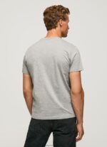 Grey Marl Printed Logo Cotton T-Shirt Pepe Jeans L20F2F1001 Men - Image 4