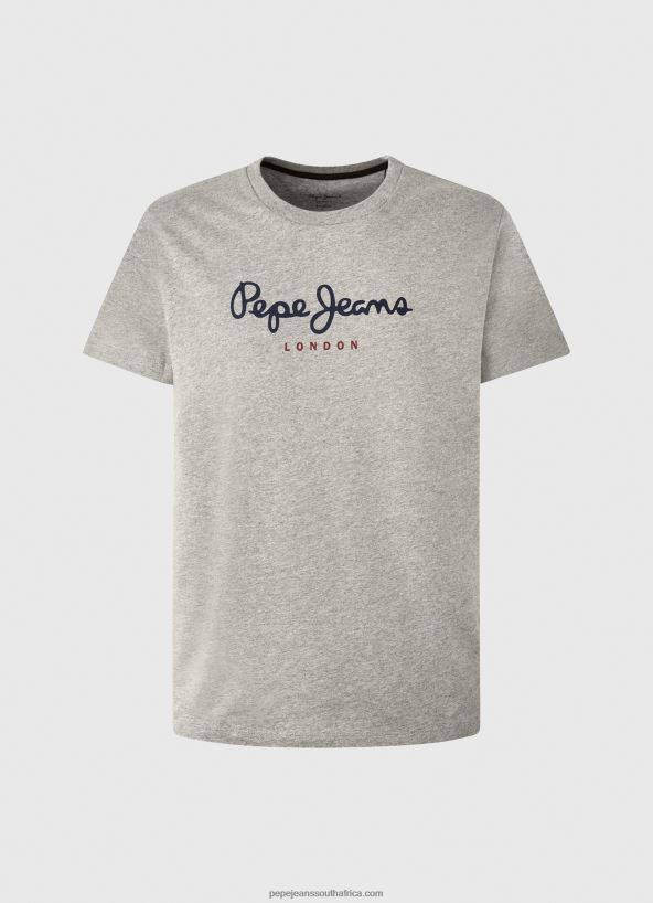 Grey Marl Printed Logo Cotton T-Shirt Pepe Jeans L20F2F1001 Men - Image 5
