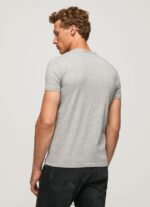 Grey Marl Printed Logo Cotton T-Shirt Pepe Jeans L20F2F1013 Men - Image 4