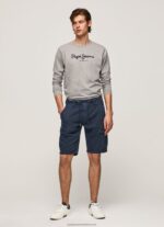 Grey Marl Printed Logo Cotton T-Shirt Pepe Jeans L20F2F1017 Men - Image 2